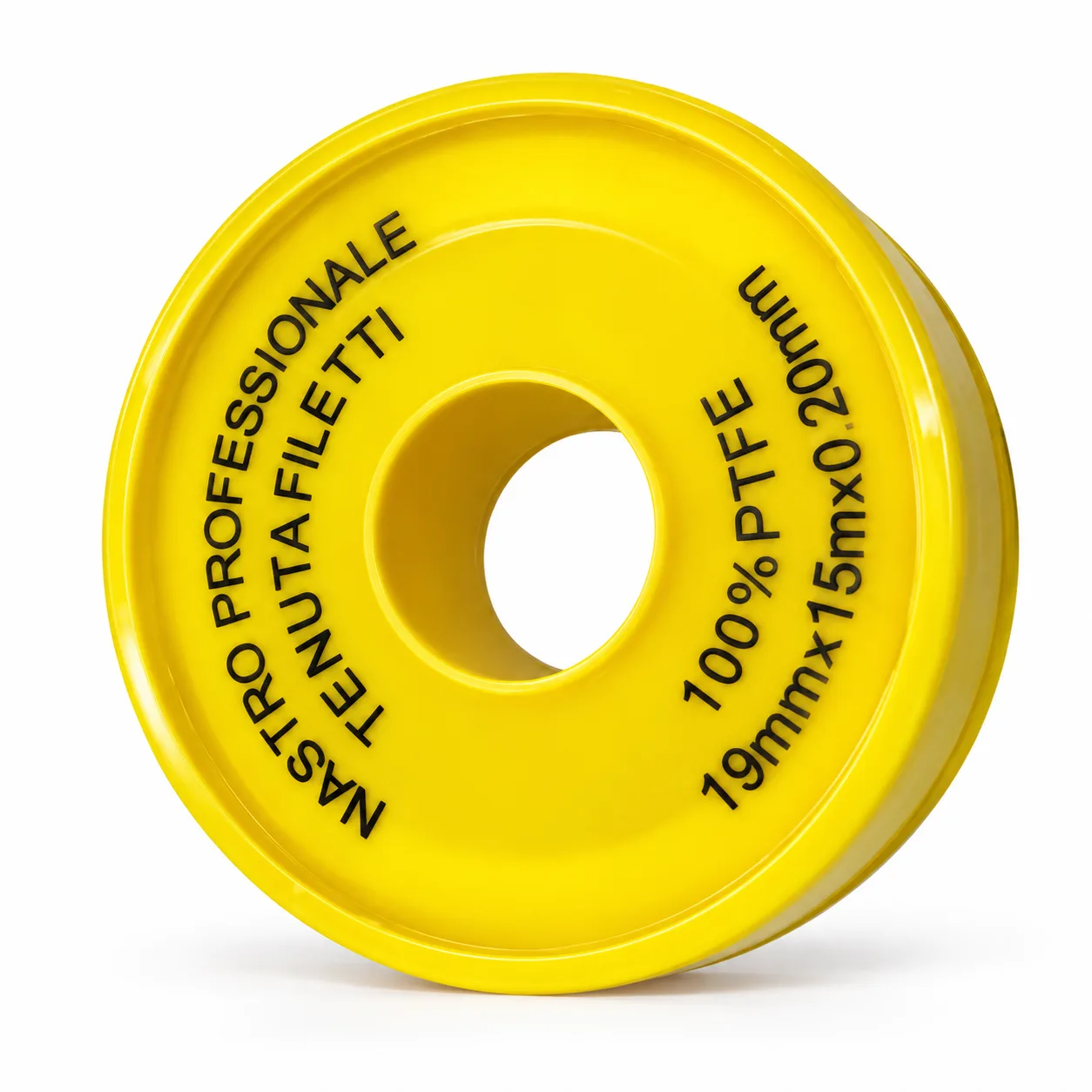 Teflon traka 19 mm – 15 i 20 m Teflon traka 19 mm × 15 m – žuto kućište