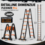Teleskopske Merdevine FLEXRIZE PRO 2u1 - Slika 5